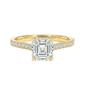 Basilica - Asscher - Yellow Gold - Pavé