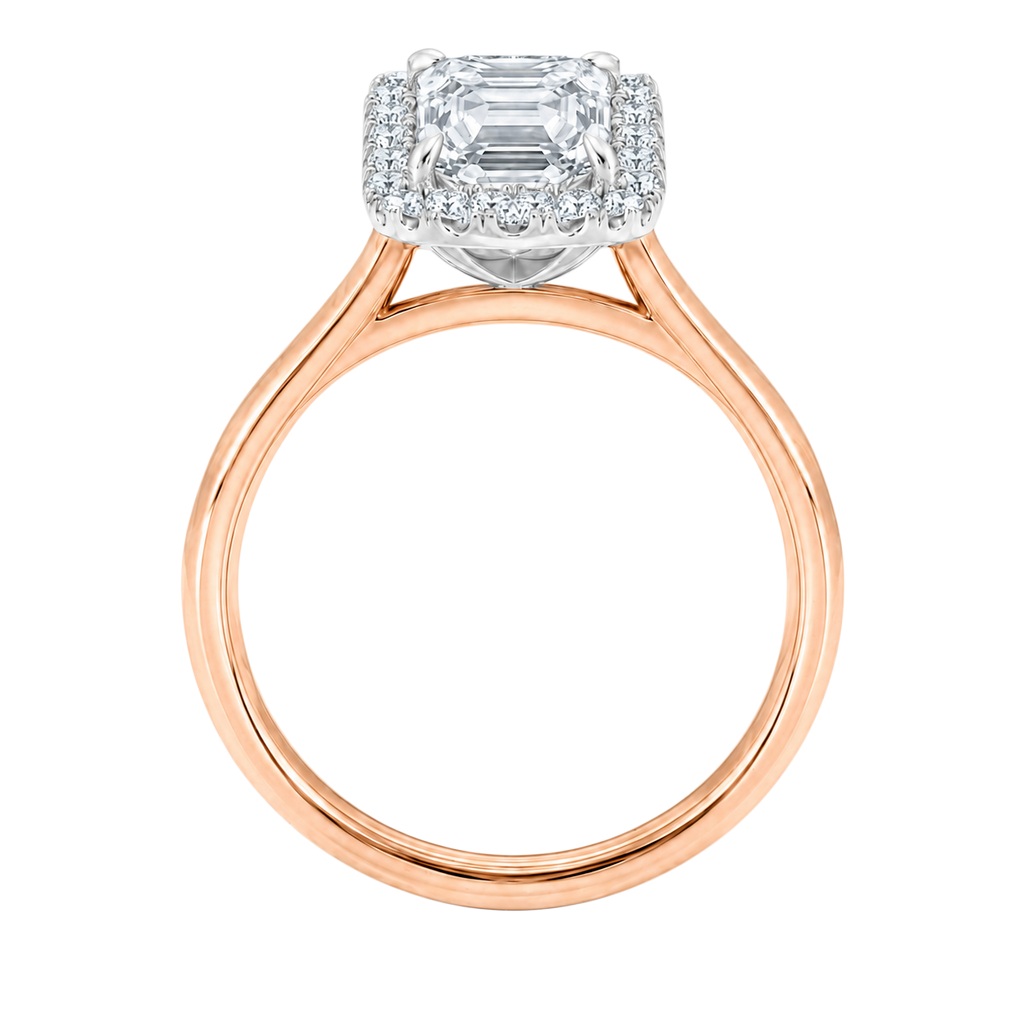 Cordelia - Asscher - Rose / White Tone - Plain