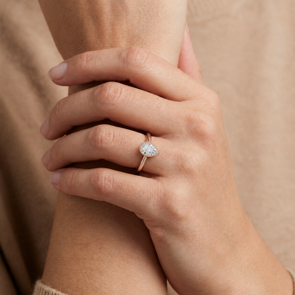 Bailey - Pear - Rose Gold - Plain