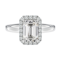 Cordelia - Emerald - White Gold - Plain