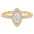 Deneuve - Marquise - Yellow Gold - Channel