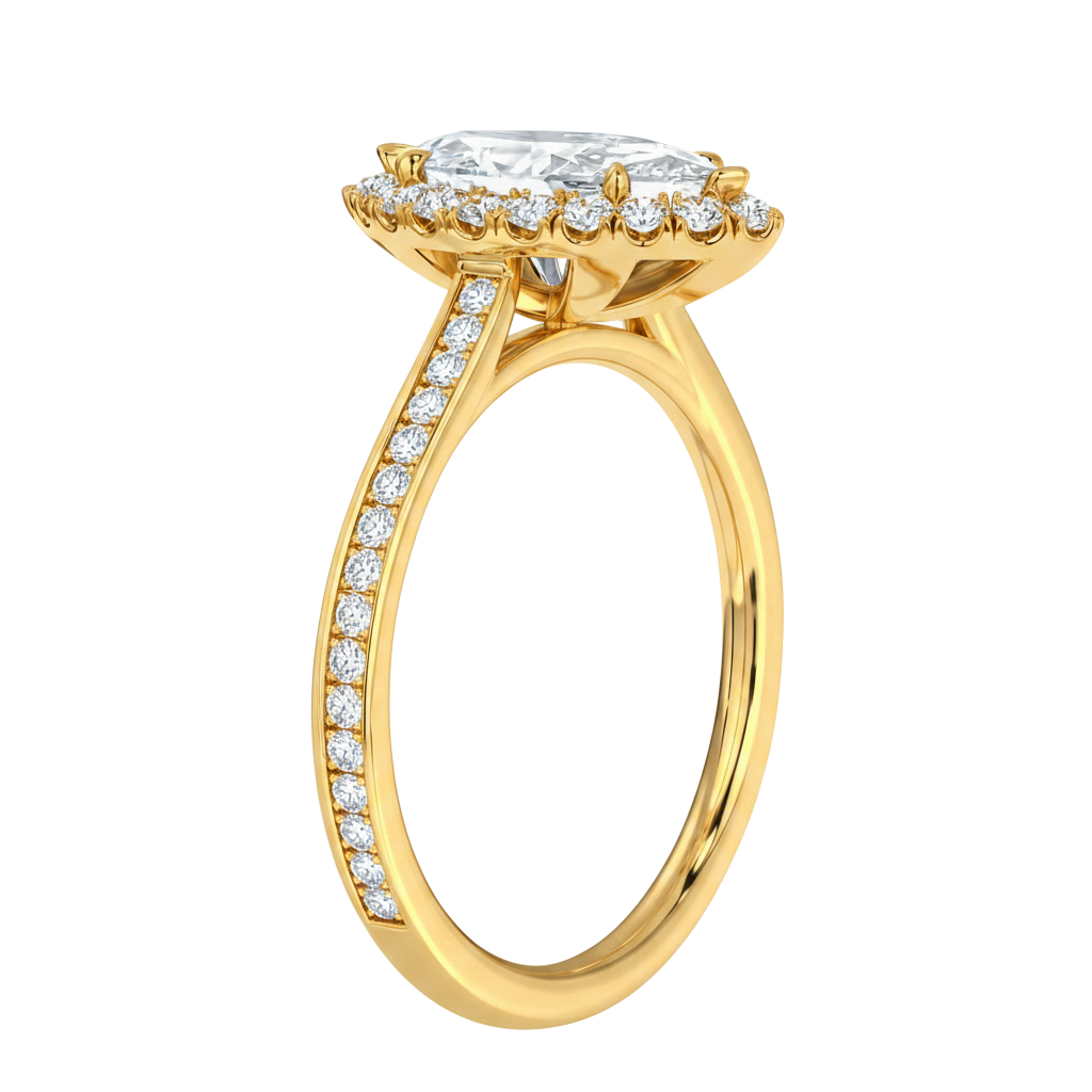 Cordelia - Radiant - Yellow Gold - Channel