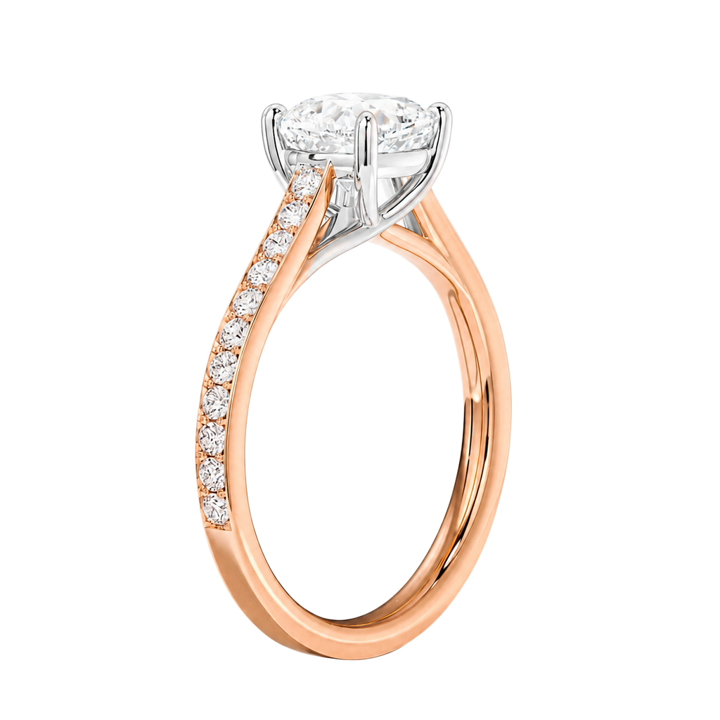 Basilica - Cushion - Rose/White Tone - Pavé