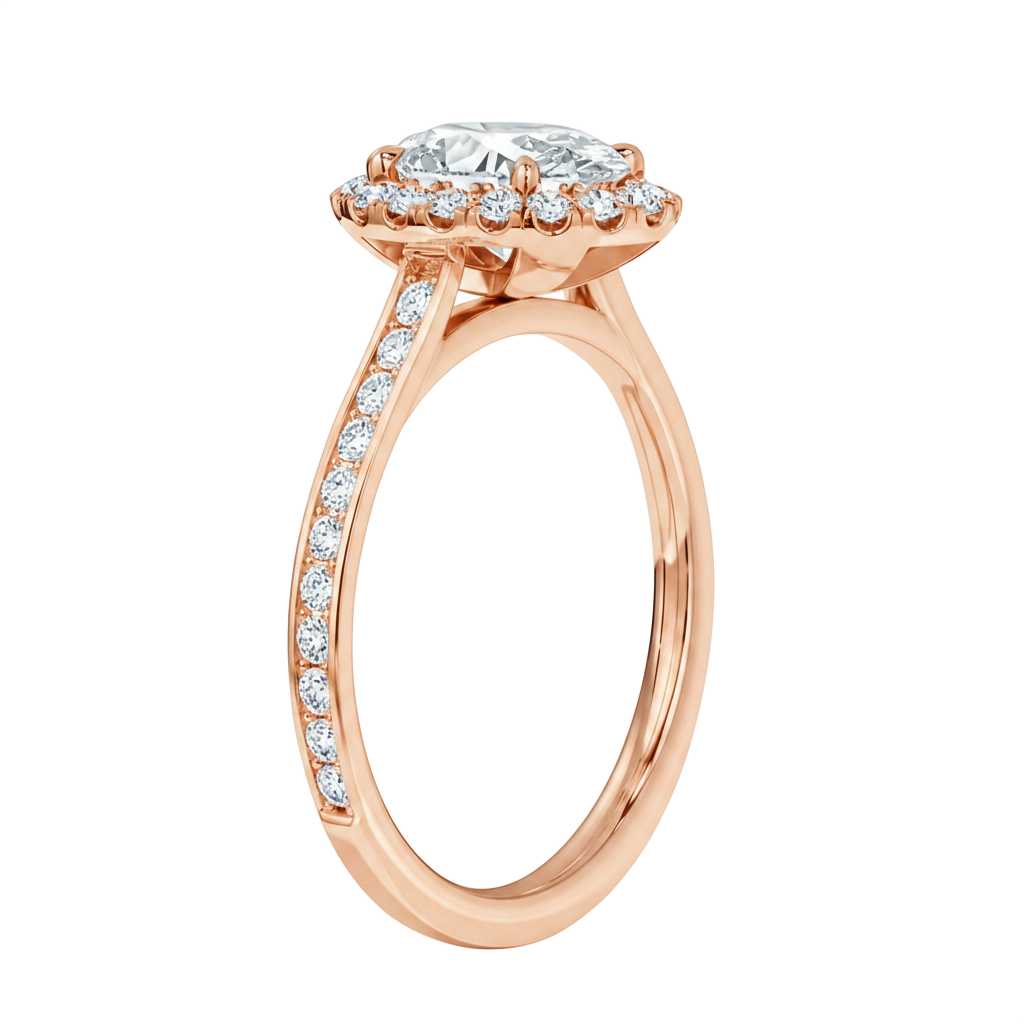 Cordelia - Oval - Rose Gold - Channel