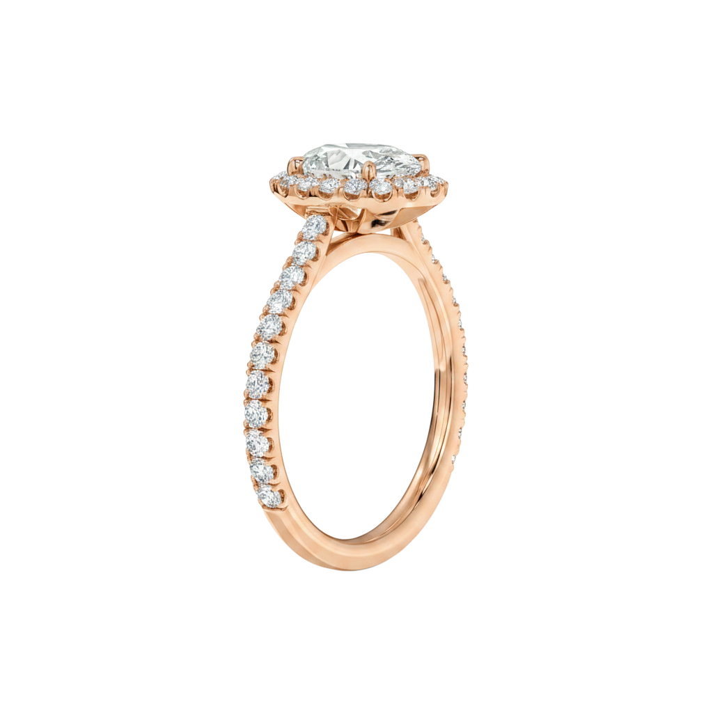 Cordelia - Emerald - Rose Gold - Pavé