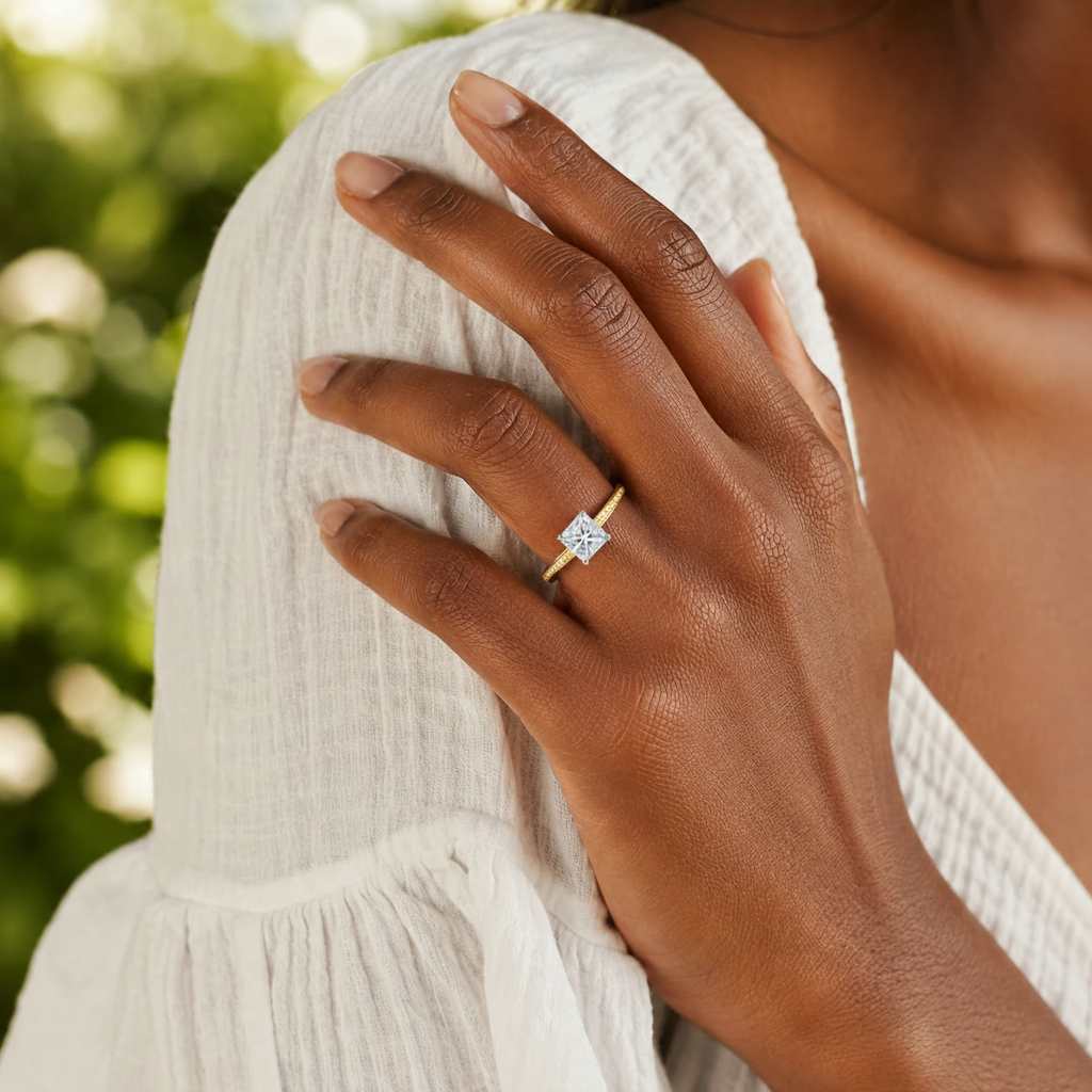 Basilica - Princess - Yellow Gold - Channel