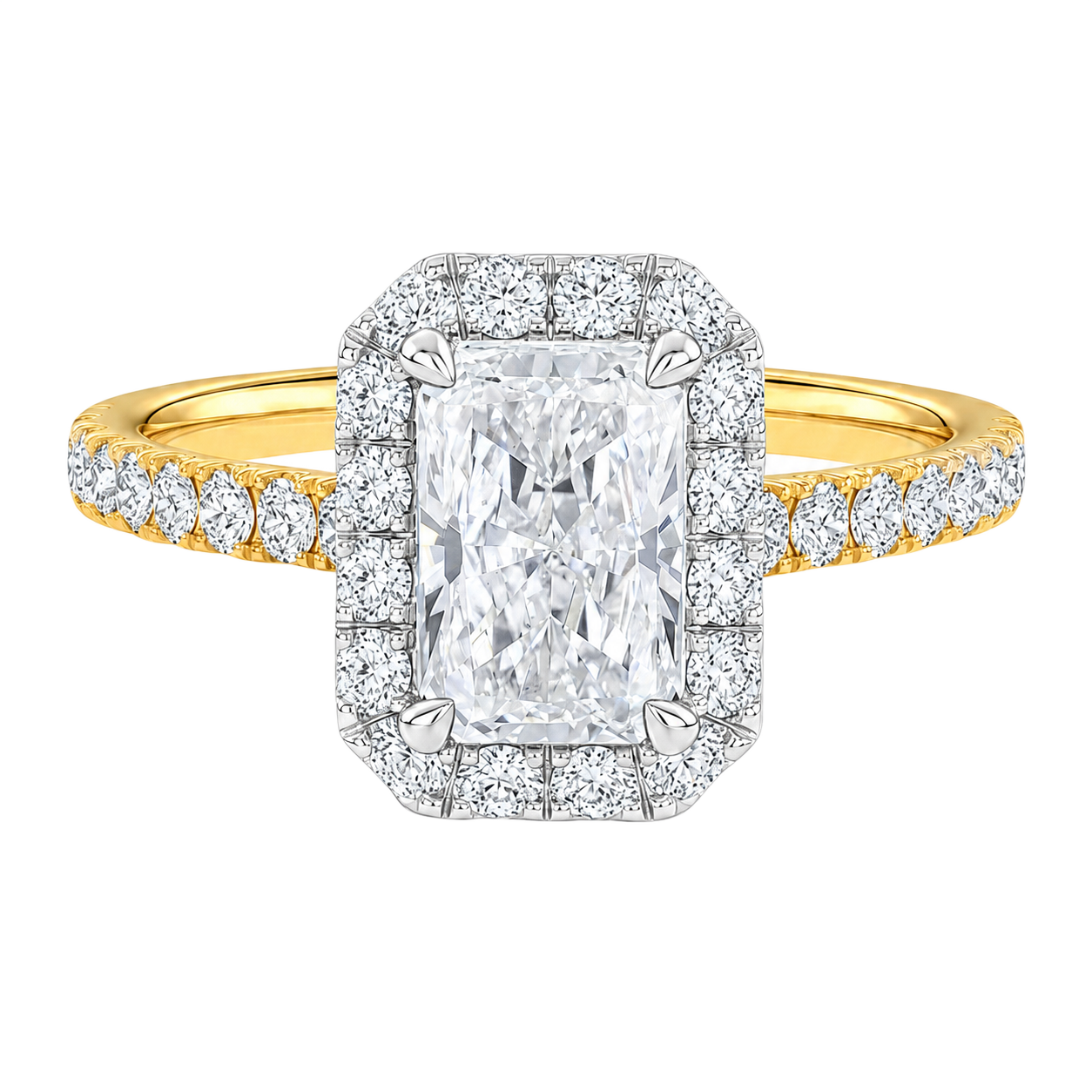 Cordelia - Radiant - Yellow / White Tone - Pavé