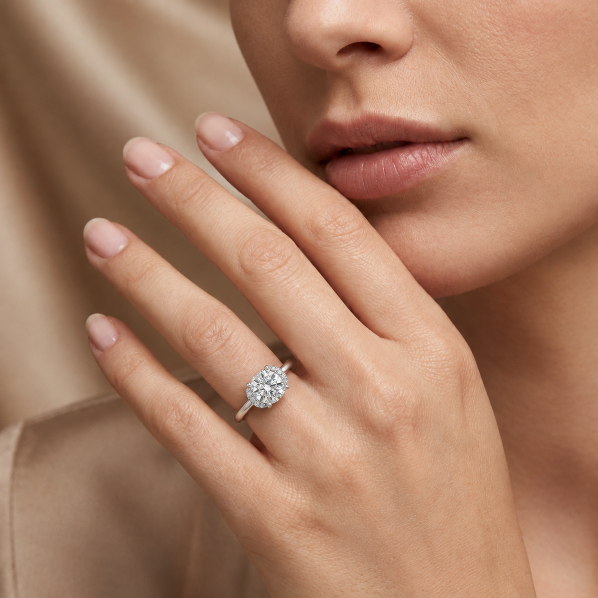 Ellipse - Round - Platinum - Plain