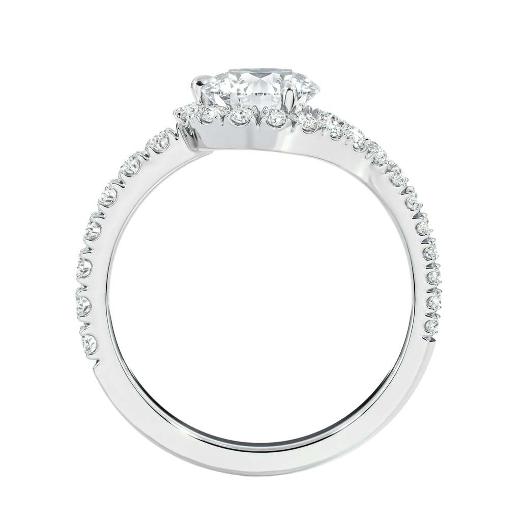 Orbit - Round - White Gold - Pavé