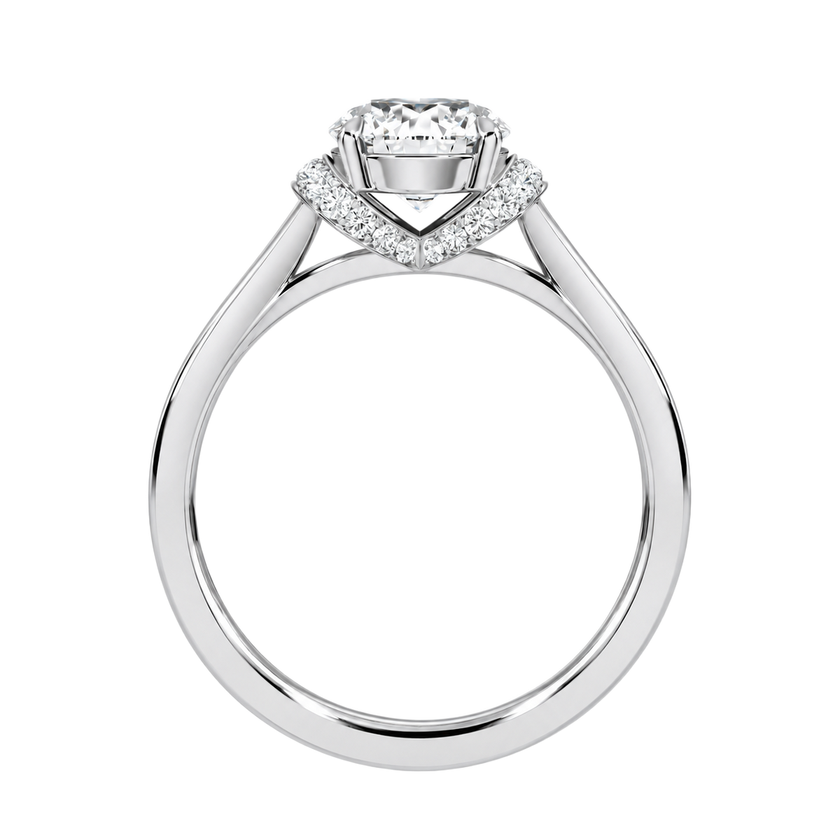 Ellipse - Round - Platinum - Channel