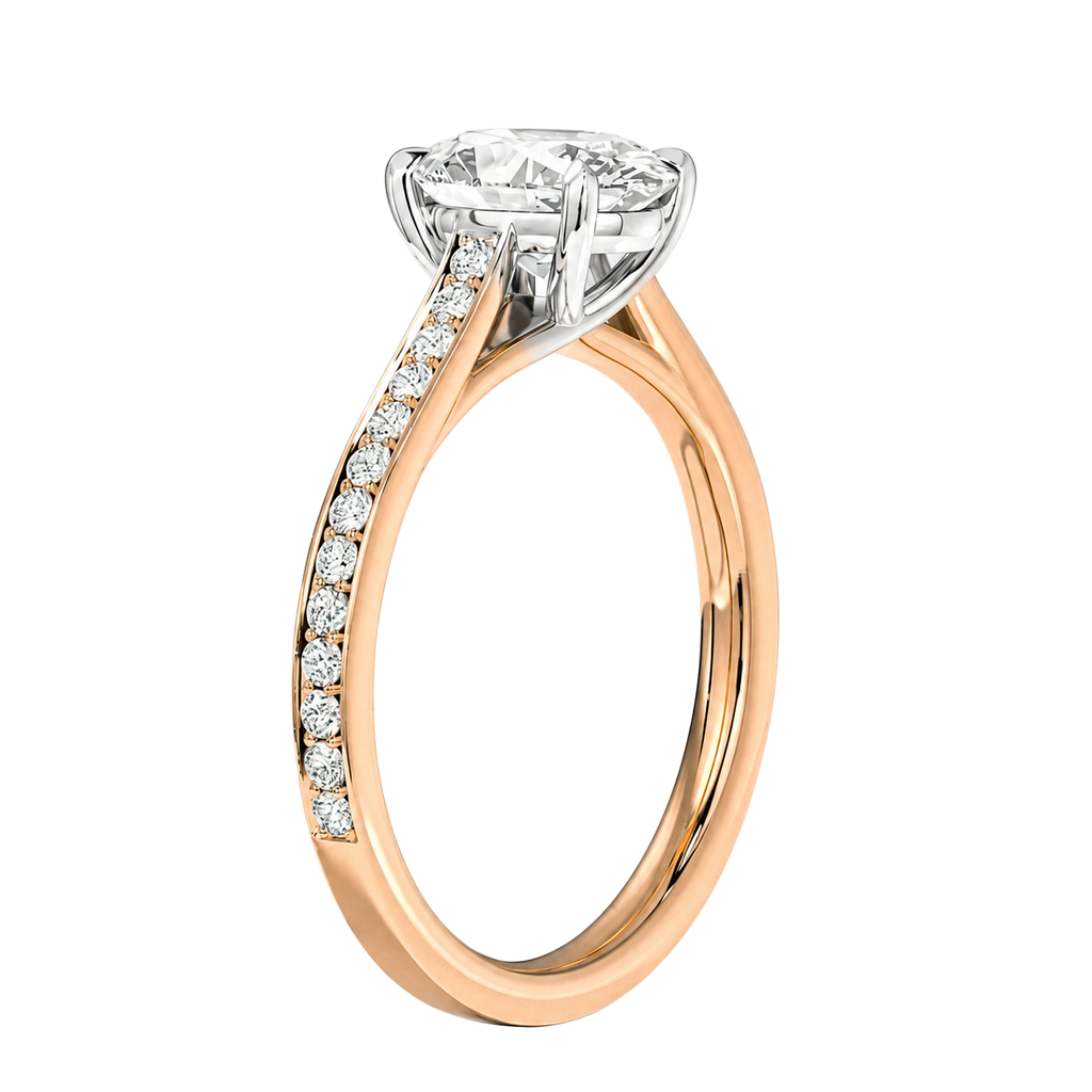 Basilica - Oval - Rose/White Tone - Pavé