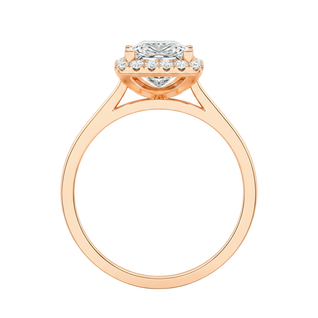 Cordelia - Asscher - Rose Gold - Channel