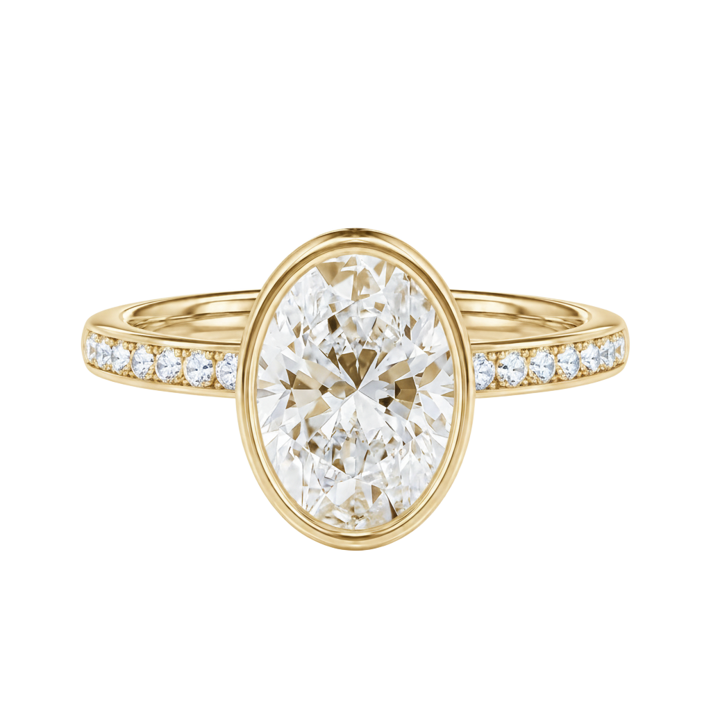 Bailey - Oval - Yellow Gold - Channel
