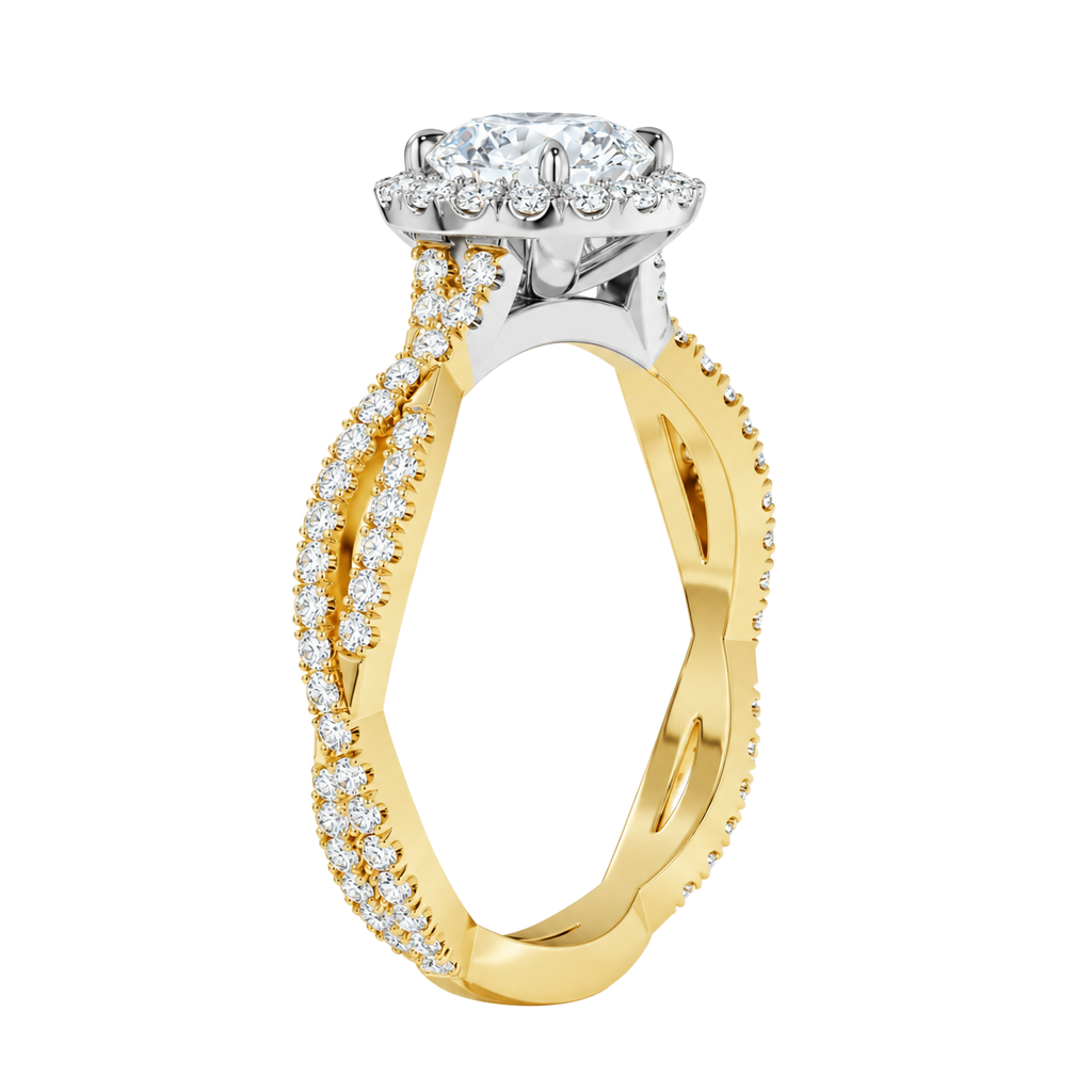Braid - Emerald - Yellow/White Tone - Pavé