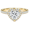 Cordelia - Heart - Yellow Gold - Pavé