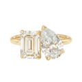 Duo - Emerald - Yellow Gold - Plain