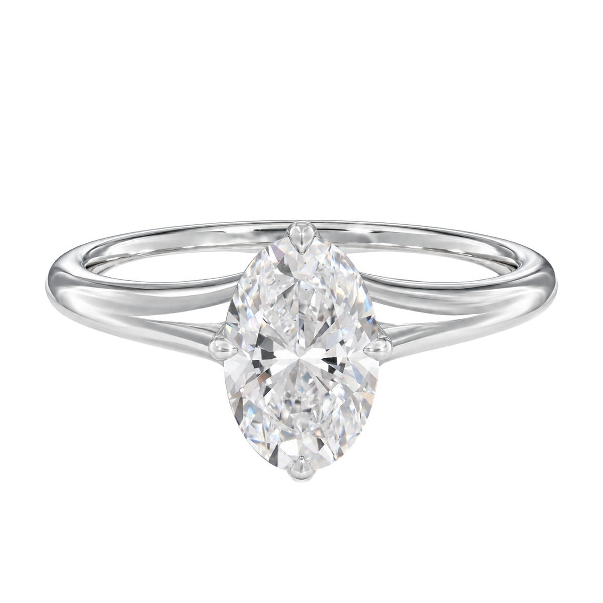 Lumiere - Oval - Platinum - Plain