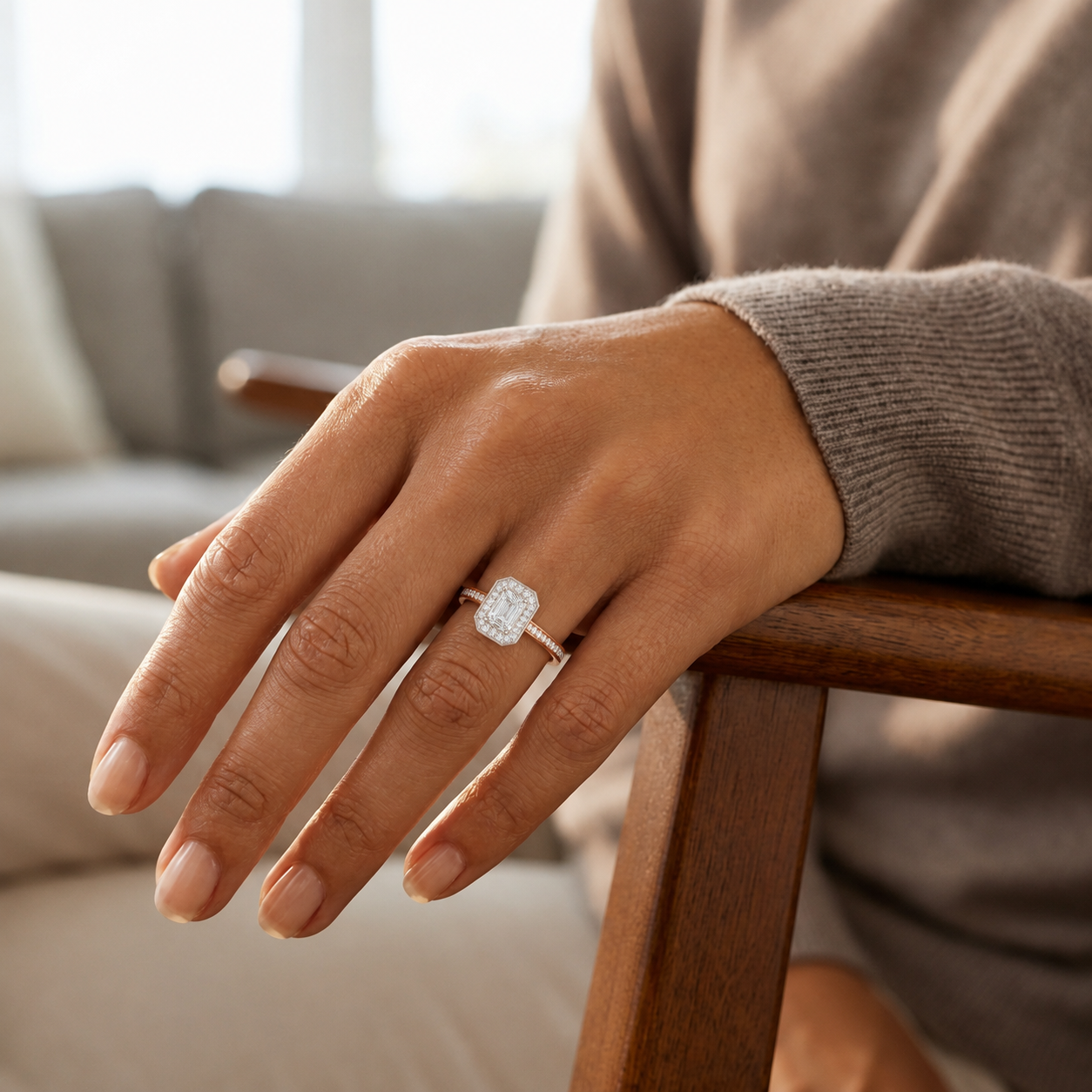 Deneuve - Asscher - Rose/White Tone - Channel