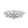 Trinity - Round - White Gold - Pavé