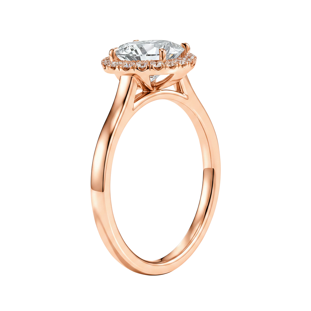 Cordelia - Heart - Rose Gold - Plain