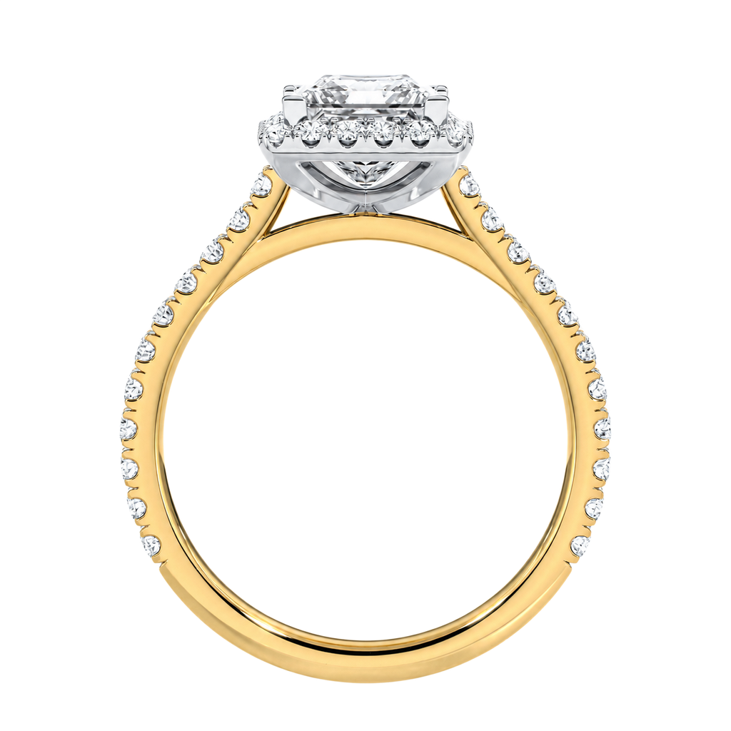 Cordelia - Princess - Yellow / White Tone - Pavé