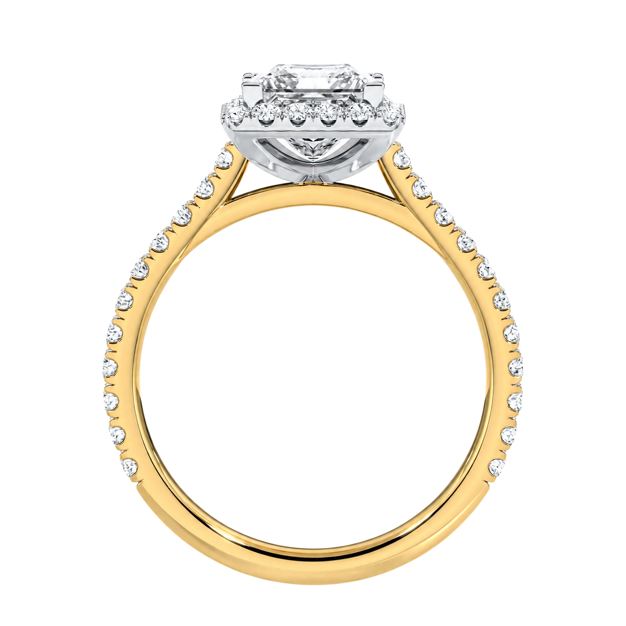 Cordelia - Princess - Yellow / White Tone - Pavé