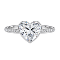 Bailey - Heart - White Gold - Pavé