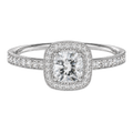 Deneuve - Cushion - Platinum - Pavé