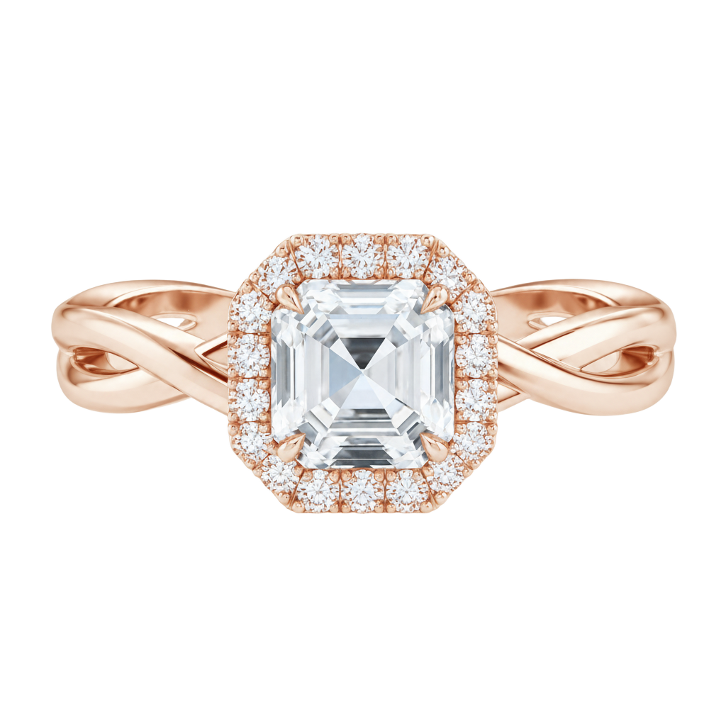 Braid - Asscher - Rose Gold - Plain