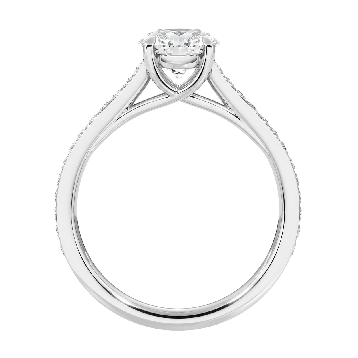 Basilica - Heart - White Gold - Pavé
