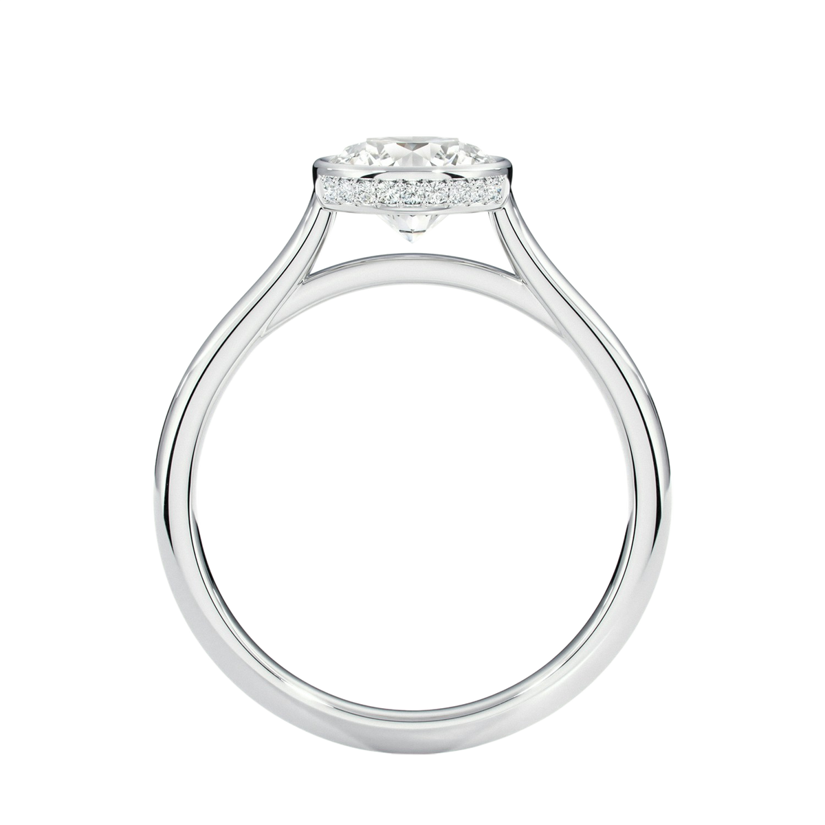 Solenne - Round - Platinum - Plain