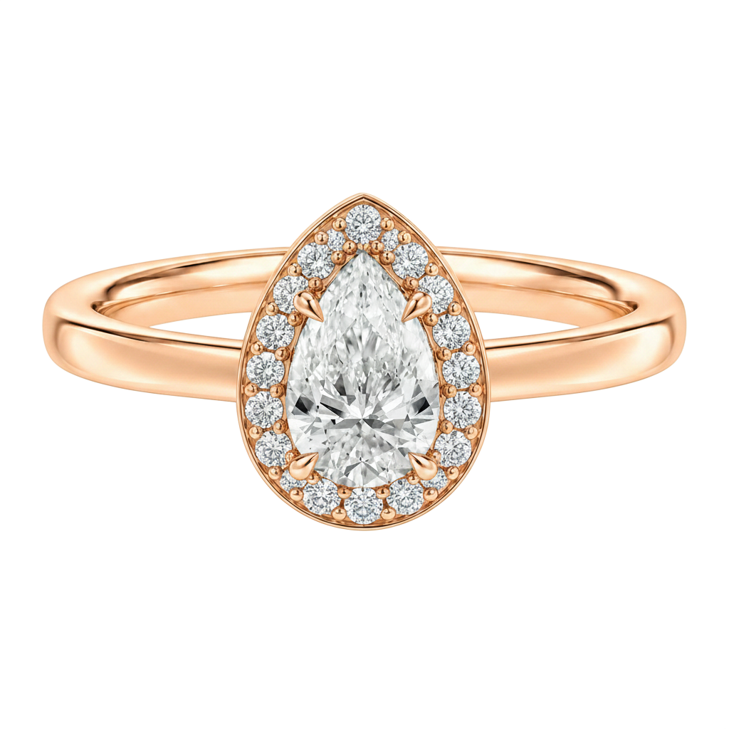 Deneuve - Pear - Rose Gold - Plain