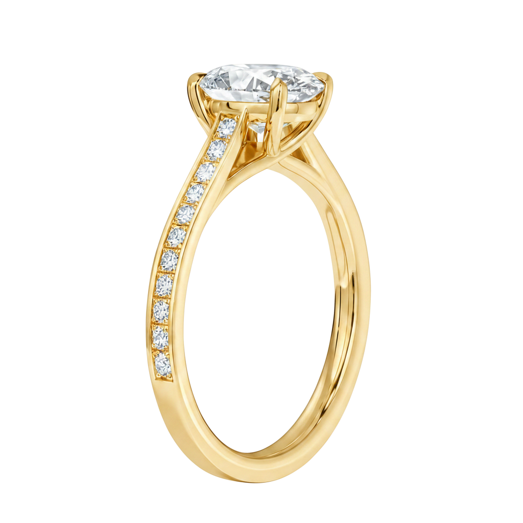 Basilica - Heart - Yellow Gold - Channel