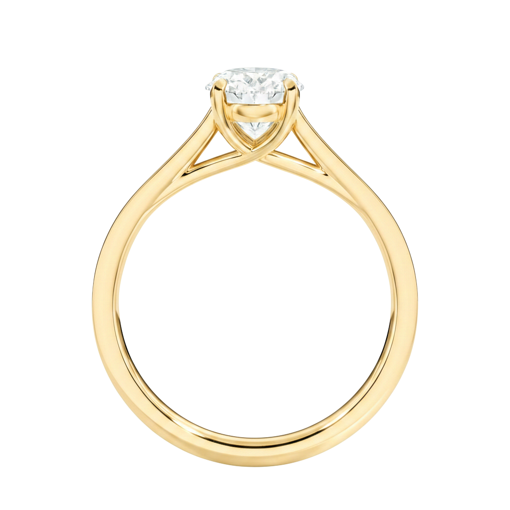 Basilica - Pear - Yellow Gold - Channel