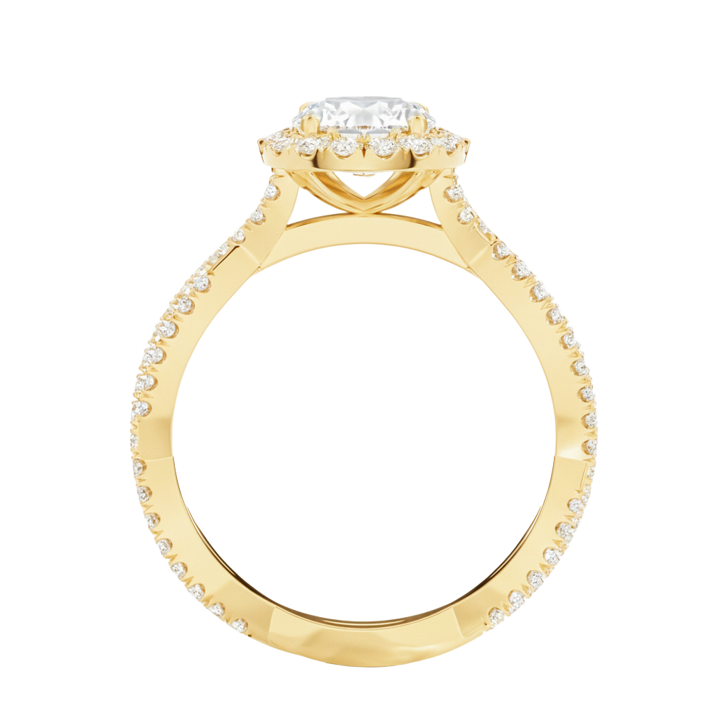 Braid - Radiant - Yellow Gold - Pavé