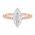 Solenne - Marquise - Rose/White Tone - Pavé
