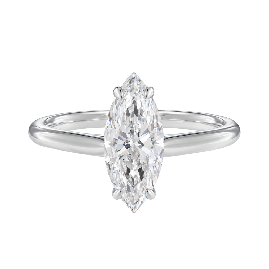 Talia - Marquise - Platinum - Plain