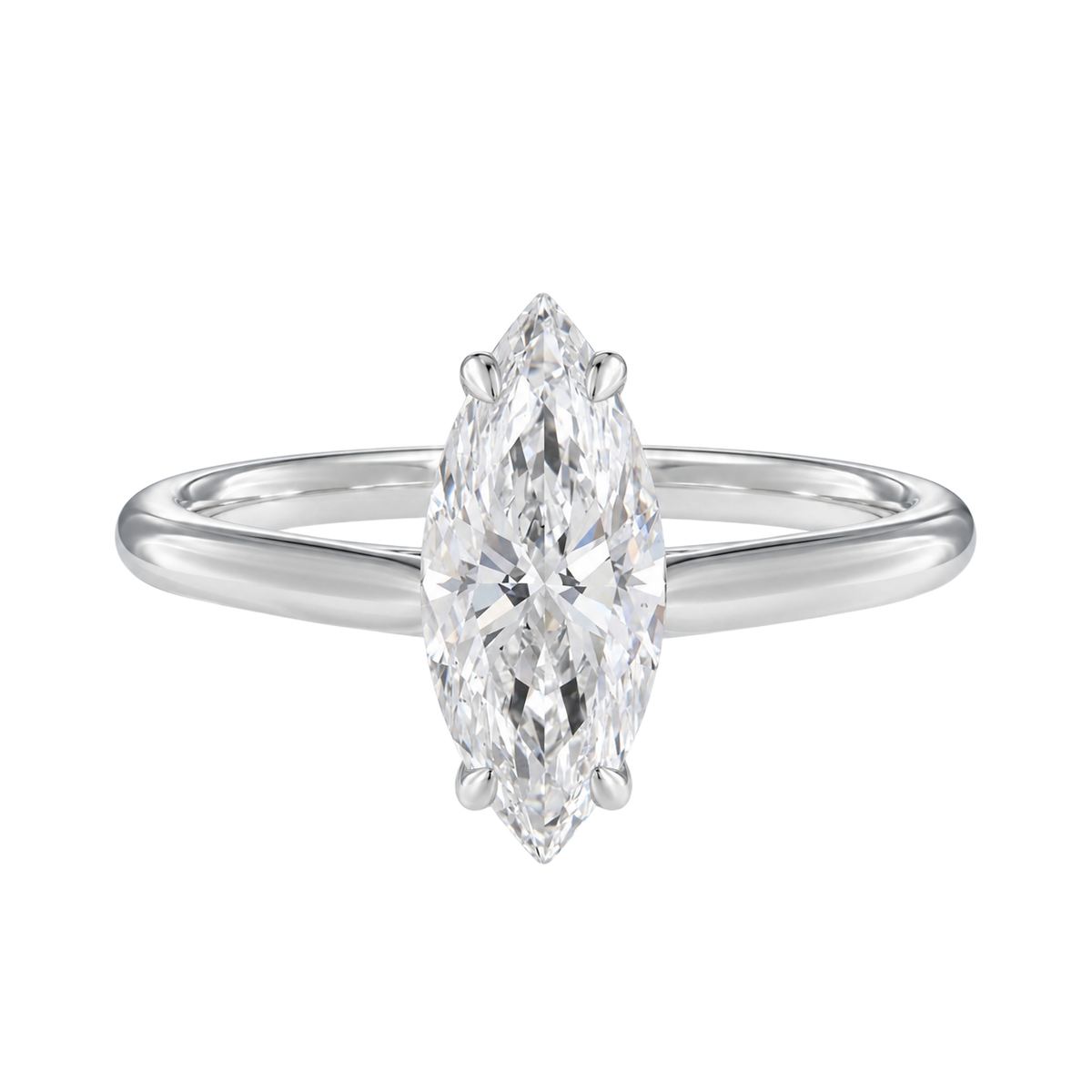 Talia - Marquise - Platinum - Plain