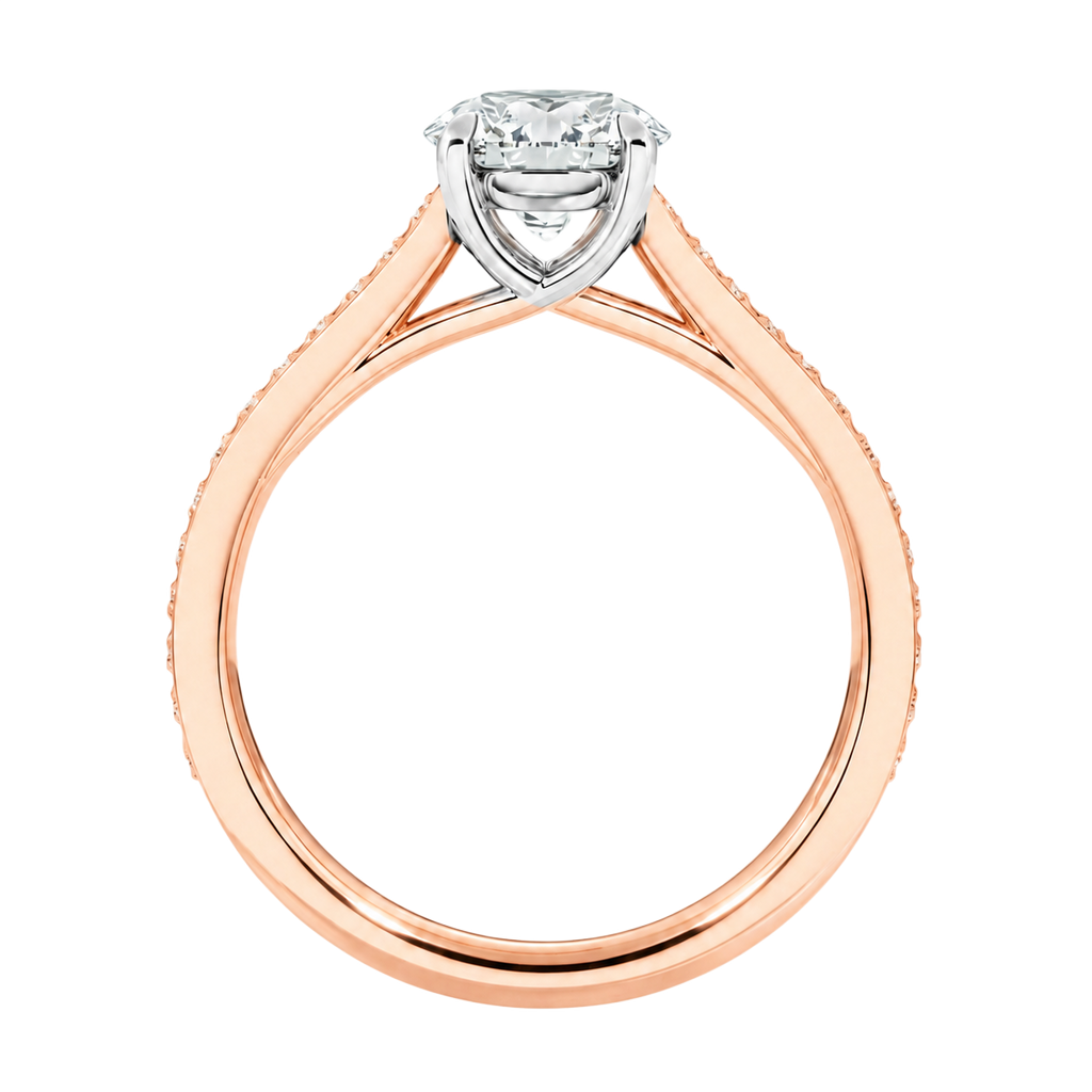 Basilica - Heart - Rose/White Tone - Pavé