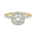 Cordelia - Cushion - Yellow Gold - Pavé