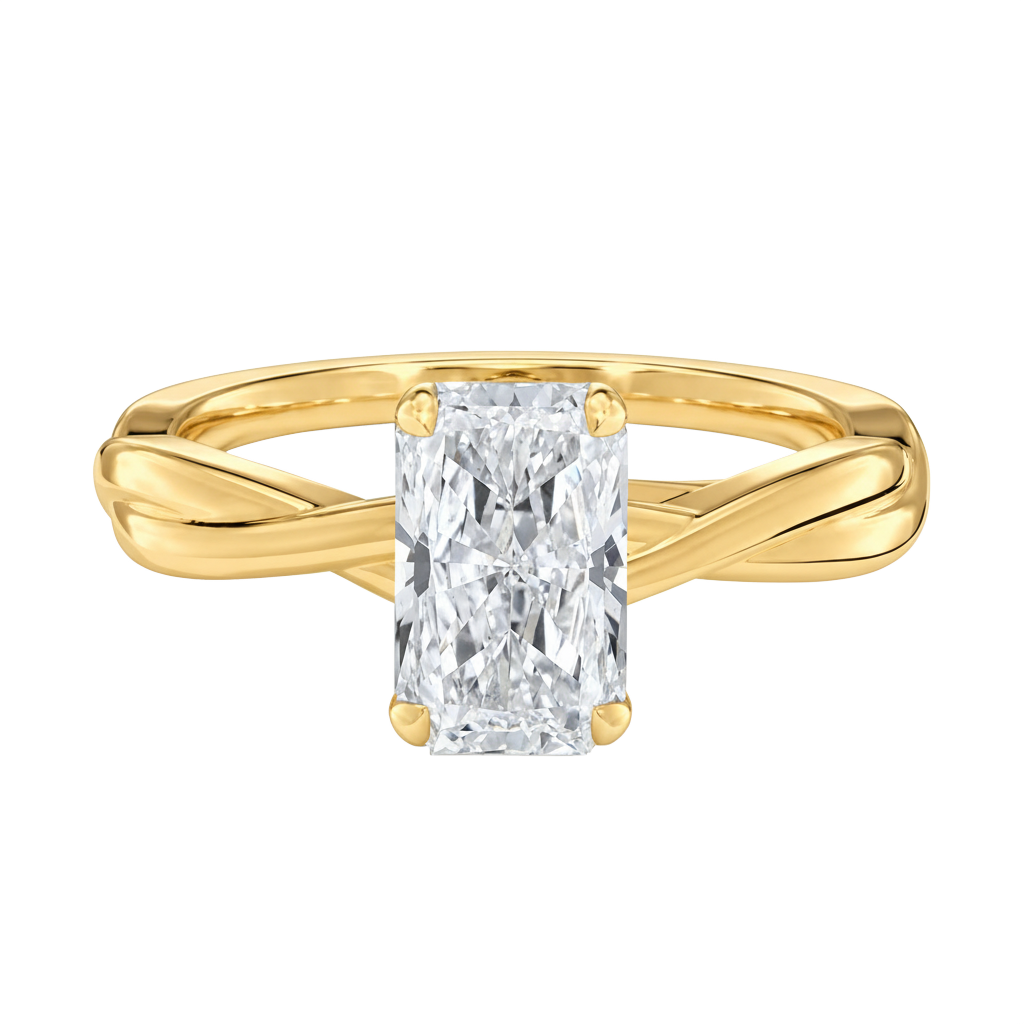 Wreath - Radiant - Yellow Gold - Plain