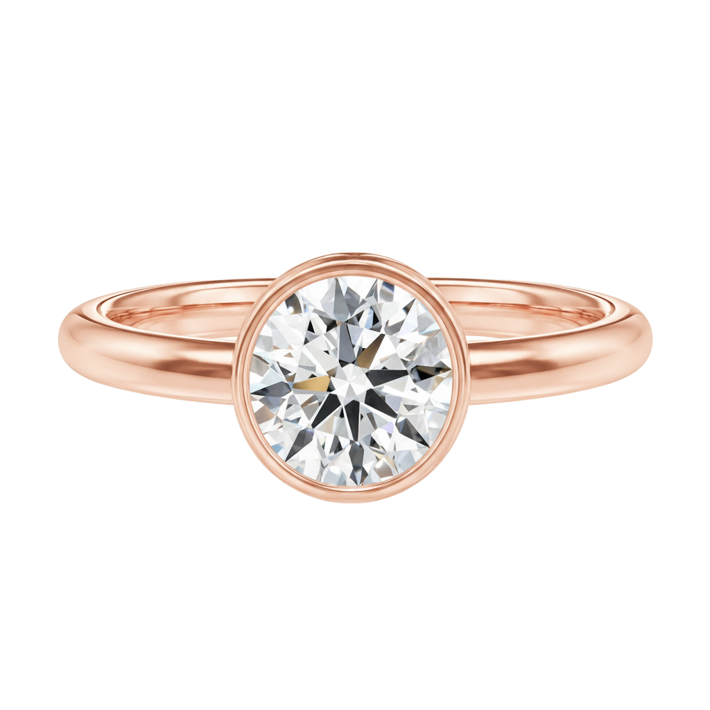 Bailey - Round - Rose Gold - Plain