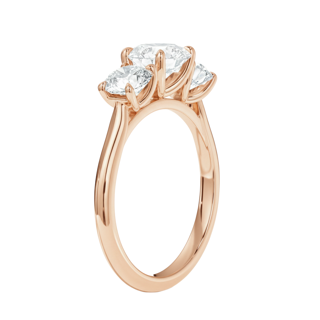 Trinity - Round - Rose Gold - Plain