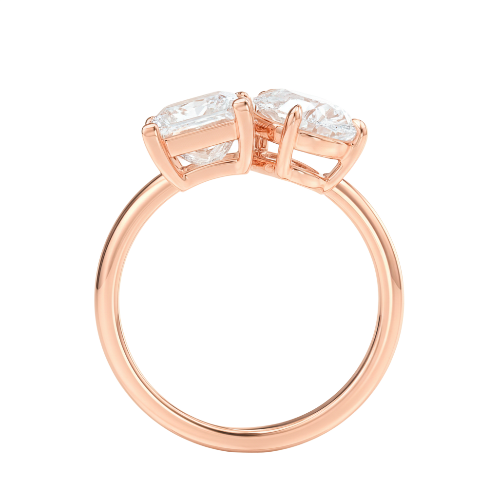 Duo - Emerald - Rose Gold - Plain