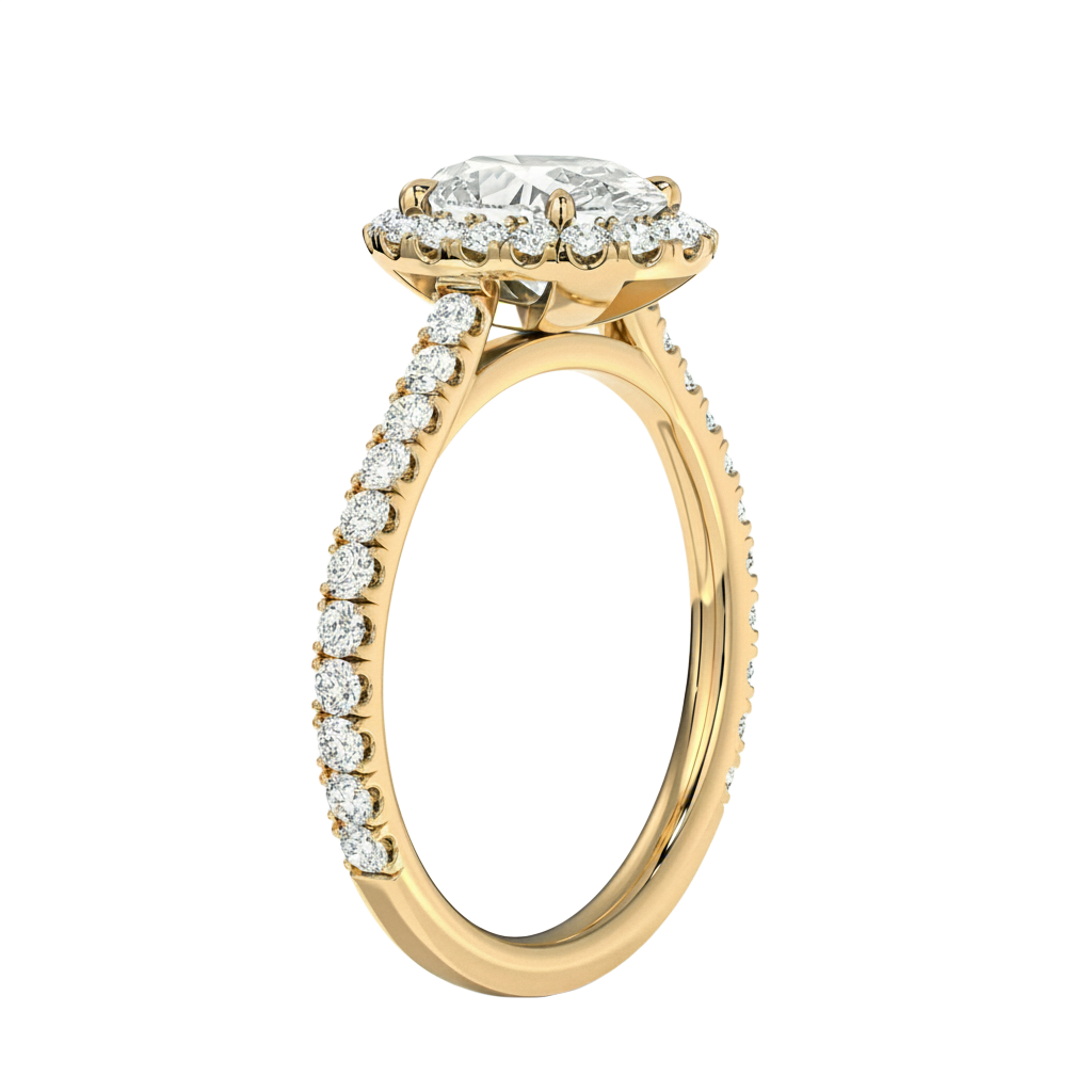 Cordelia - Oval - Yellow Gold - Pavé