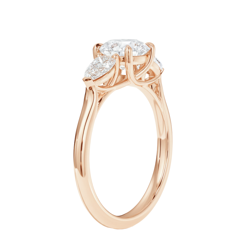 Halcyon - Round - Rose Gold - Plain