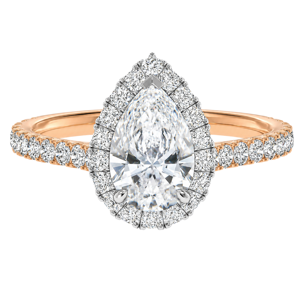 Cordelia - Pear - Rose / White Tone - Pavé