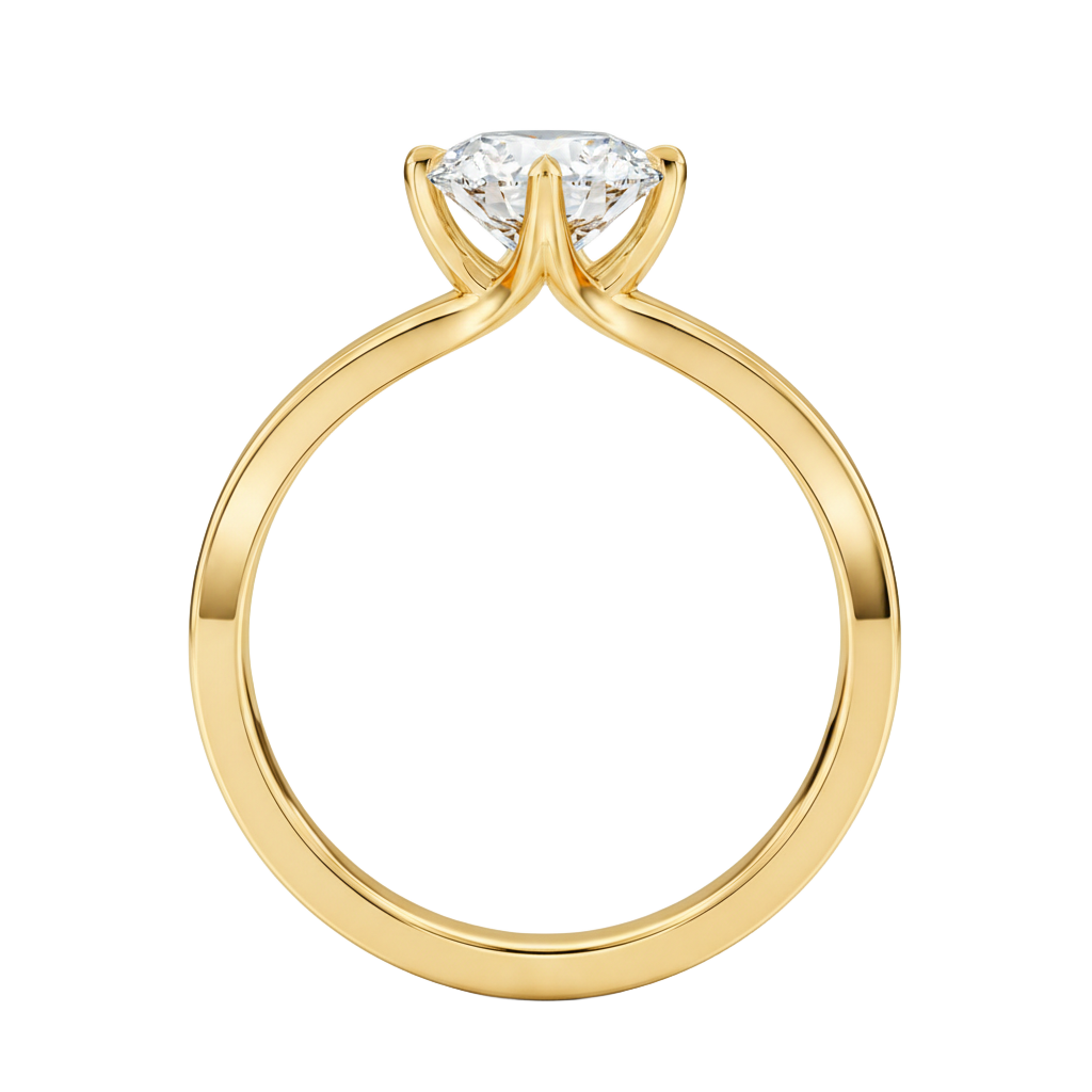 Lumiere - Heart - Yellow Gold - Channel