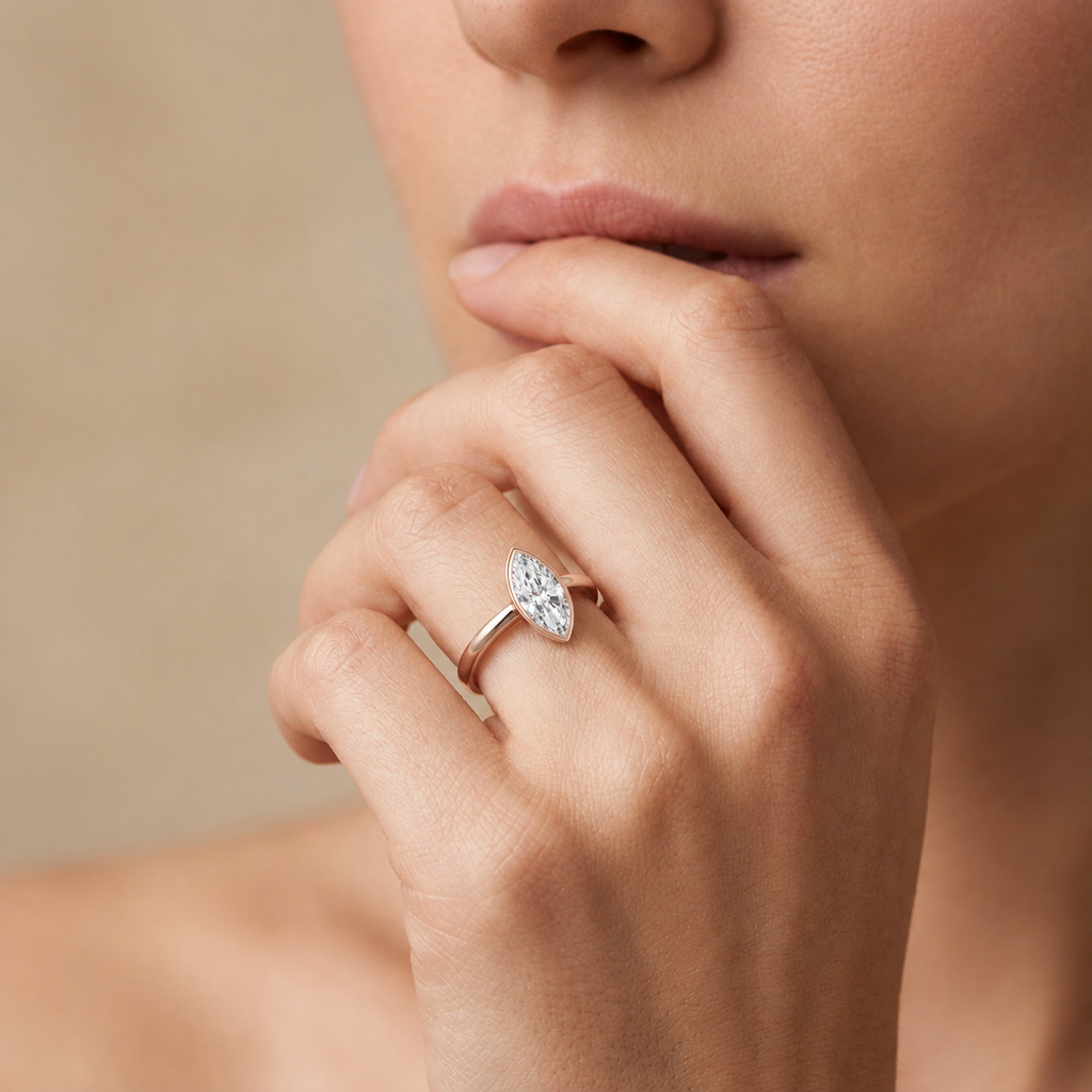Bailey - Marquise - Rose Gold - Plain