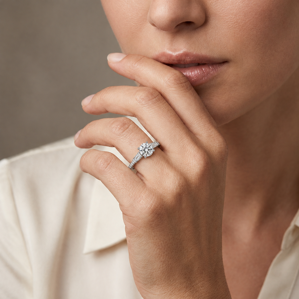 Auroré - Round - Platinum - Pavé